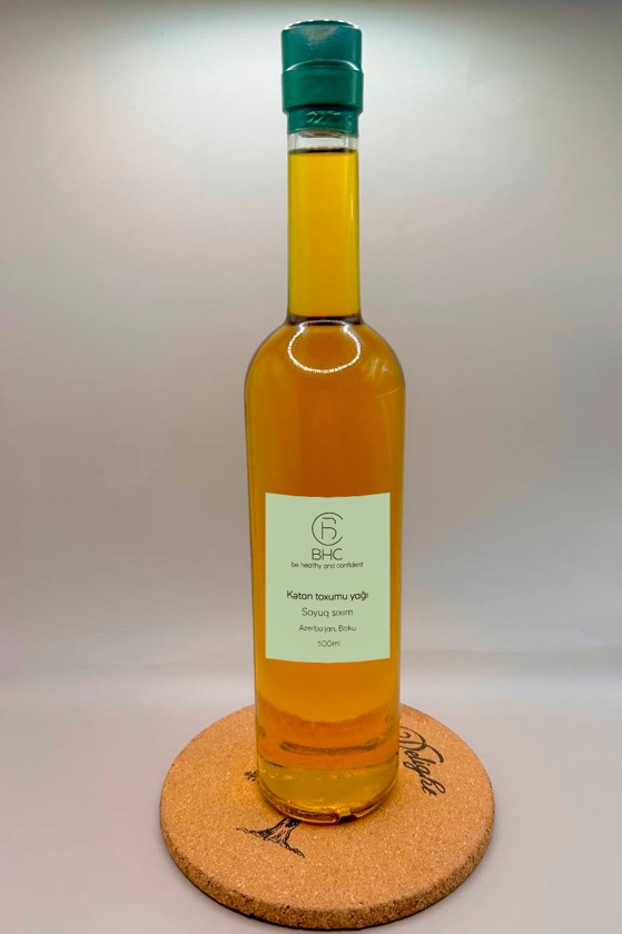 Kətan yağı BHC, soyuq sıxım, 500 ml