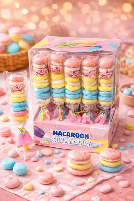 Jele konfetlər Akbulak Macaroon Gummy Candy, 20 q, 20 əd