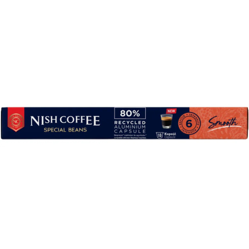 Qəhvəbişirən üçün kapsul Nish Nespresso Smooth, 10 əd