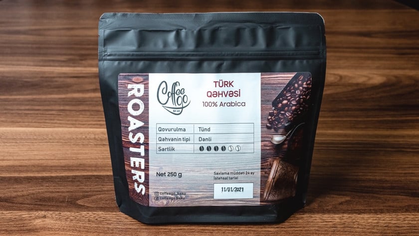Qəhvə dənələri Türk Tünd 100 Arabica, 250 q