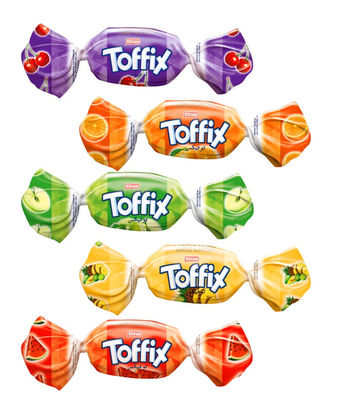 Çeynənən konfetlər Toffix 1000 q