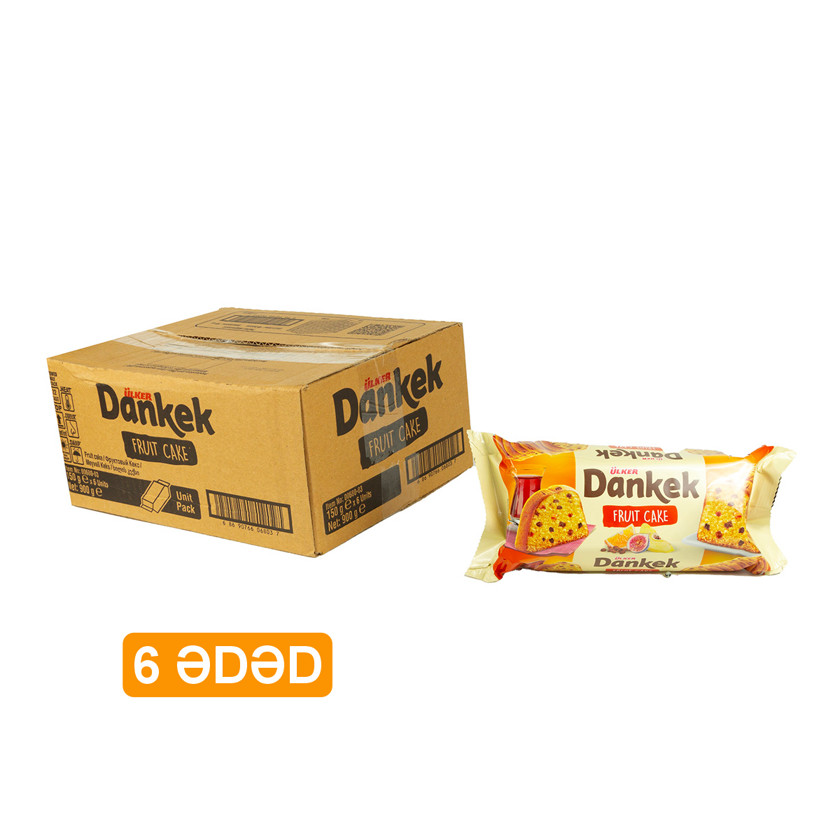 Keks dəsti Ülker Dankek Fruit, 150 q, 6 əd