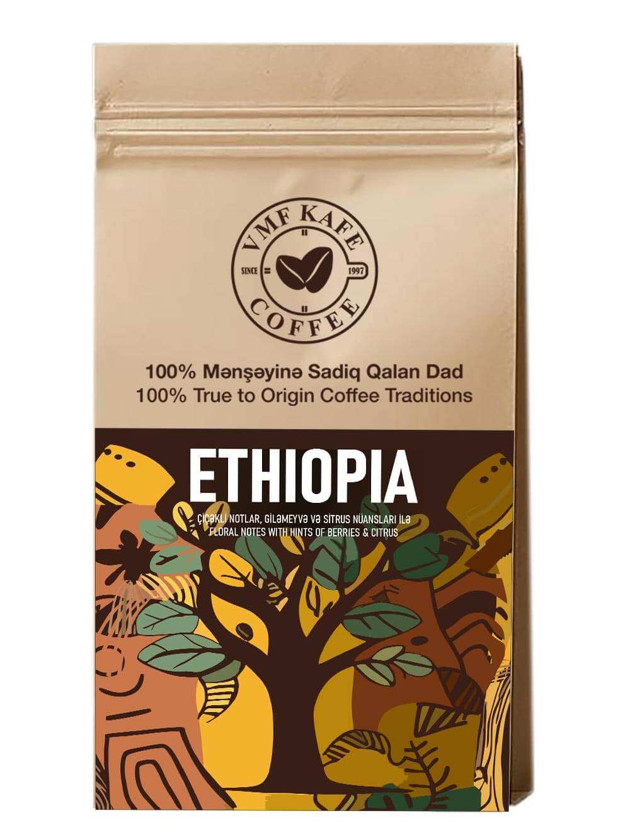 VMF Kafe Ethiopia Premium, qəhvə dənə, 1000 q