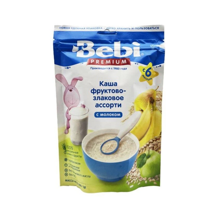 Uşaq sıyığı Bebi çoxdənli taxıl və meyvə assorti 200 qr