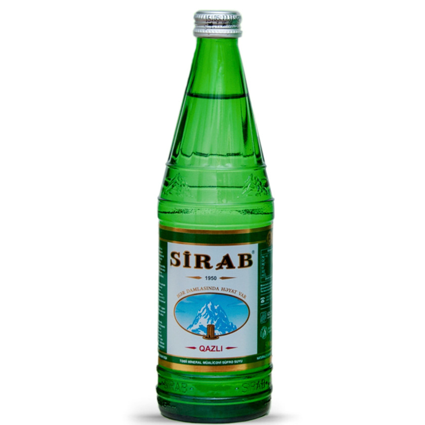 Mineral su Sirab qazlı 0.5 l, 1 əd