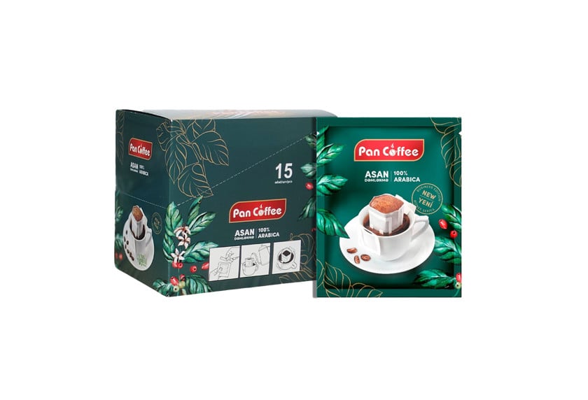 Paket qəhvə Pan Coffee Asan 100% Arabica, 15 əd