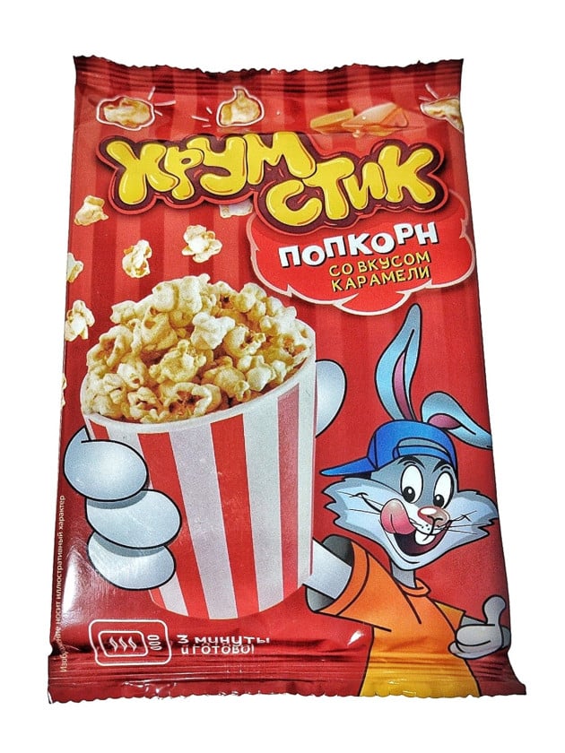 Karamel dadı ilə popkorn Хрум Стик, 80 q