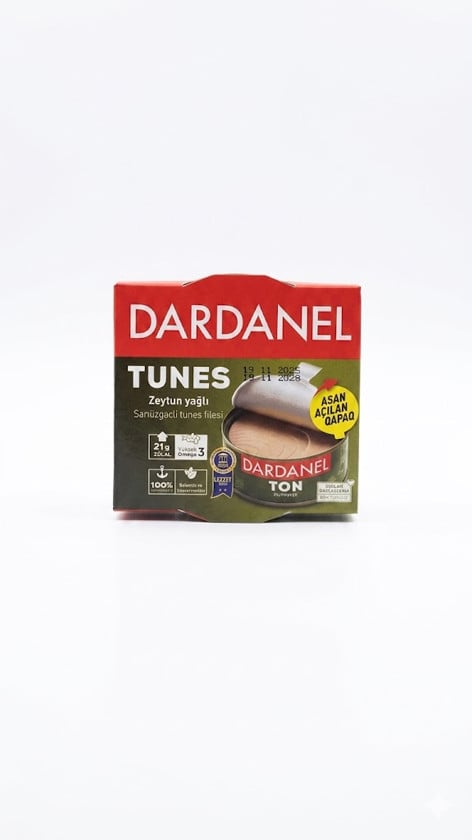 Zeytun yağında tuna filesi Dardanel Tunes, 140 q
