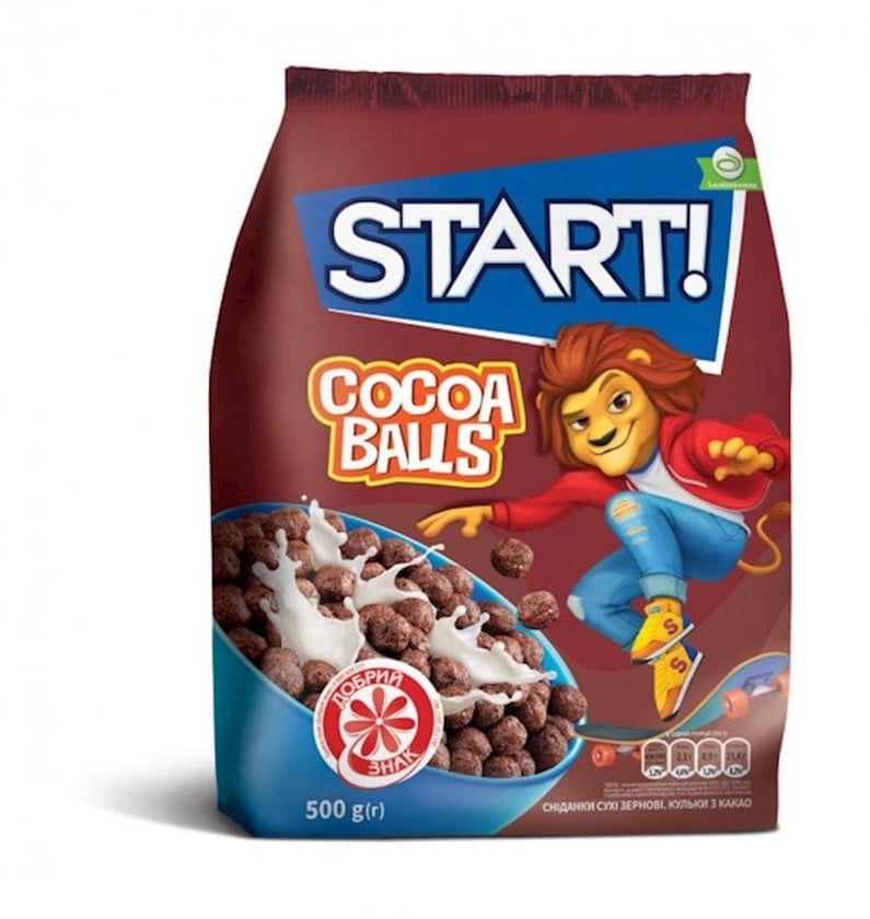Quru səhər yeməyi Start Cocoa Balls, 500 q