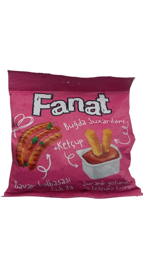 Suxarilər Fanat Bavar kolbasası dadı ilə, 80 q