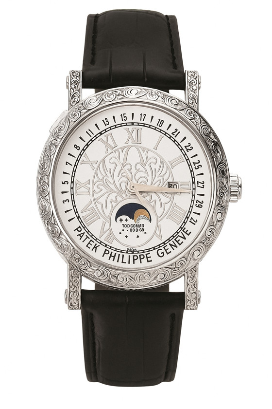 ᐈ Qol saatı kişilər üçün Patek Philippe, dəri, qara/ağ qiymeti