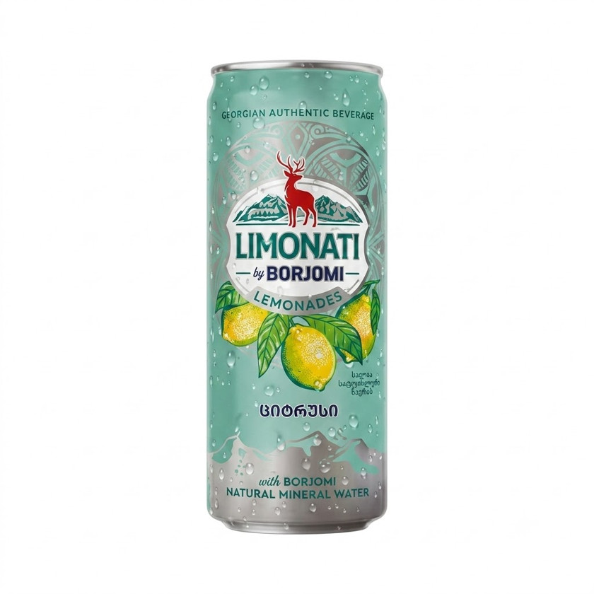 Qazlı su Borjomi Limonati Lemon 0.33 l