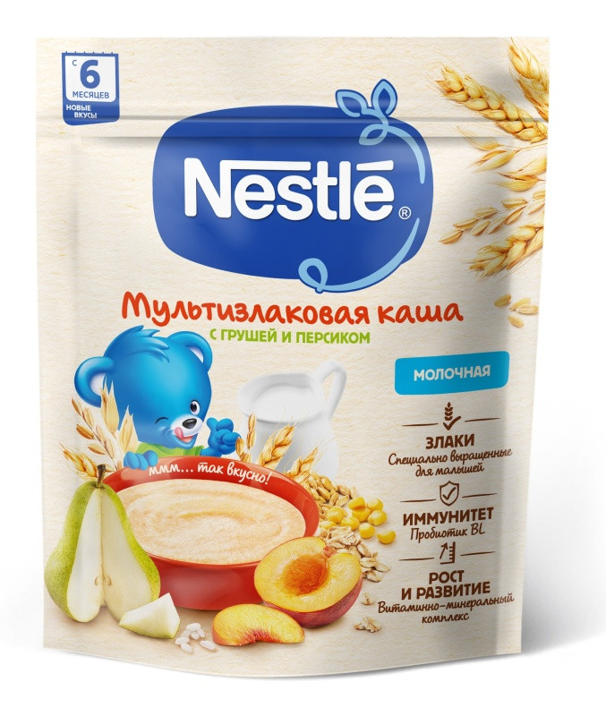 Multitaxıl sıyığı Nestle Armud və şaftalı, 200 q, 6+ ay