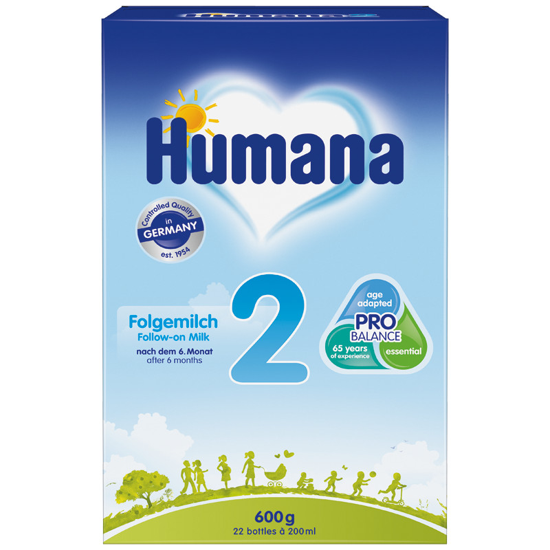 Quru südlü qatışıq Humana 2, 6-9 ay, 600 q