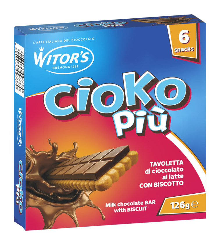 Biskvit Witor's Cioko Più Latte, şokoladlı, 126 q