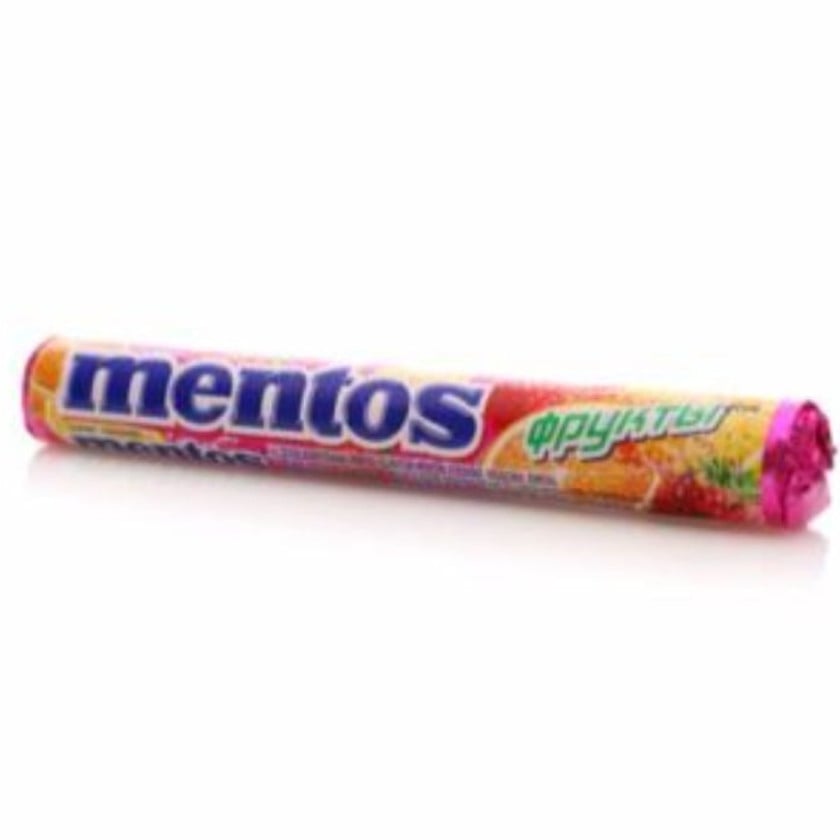 Çeynənən drajelər Mentos Fruktı, 38 q.