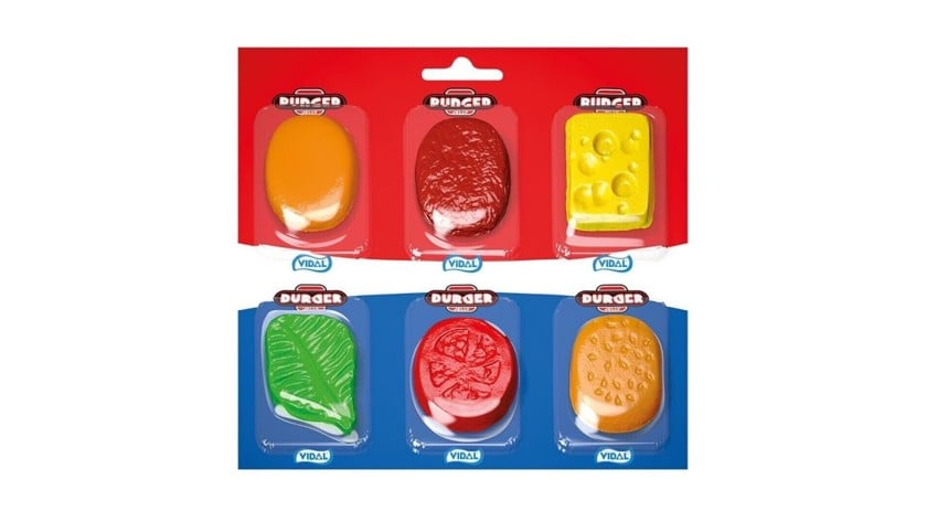 Jele konfetlər Vidal Jelly Burger, 66 q