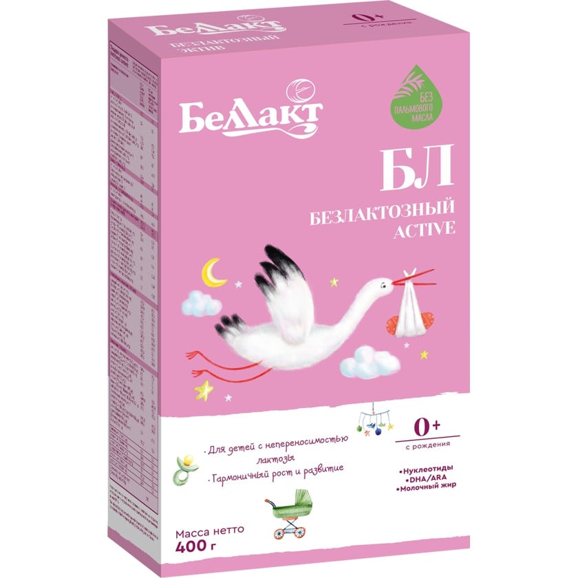 Uşaq quru süd qarışığı laktozasız Bellakt BL Active, 0-12 ay, 400 q