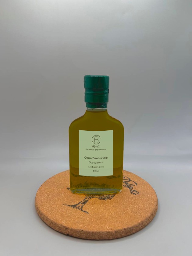Qara çörəkotu yağı BHC, soyuq sıxım, 100 ml