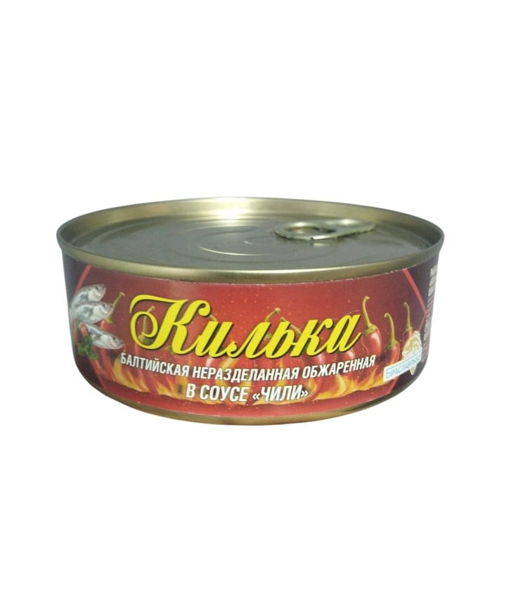 Kilka-çili sousunda qızardılmış bütöv baltik balıqı, 220 q