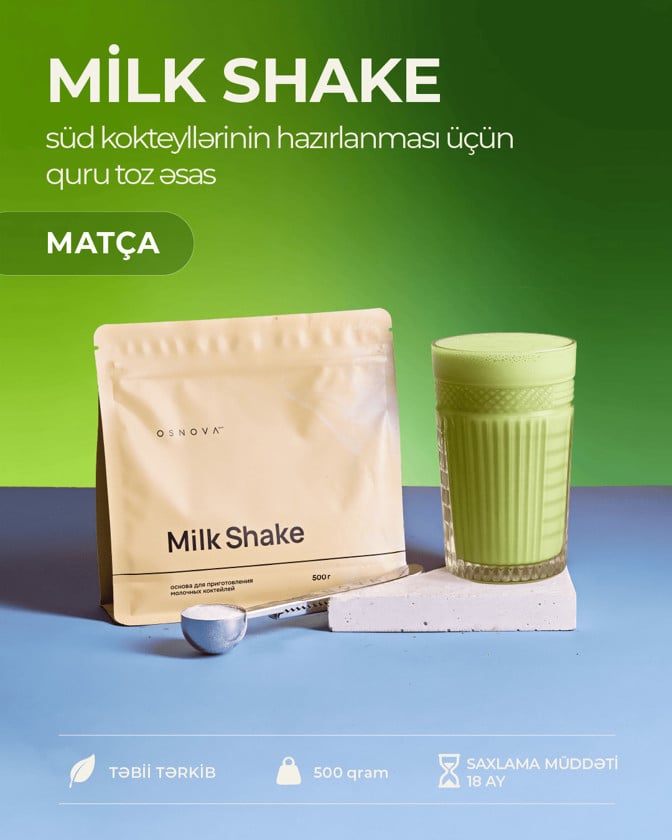 Quru qarışıq Osnova Tech Milk Shake Matcha, 500 q