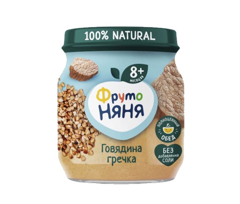 Uşaqlar üçün püre ФрутоНяня, ət, 110 q, 8+ ay