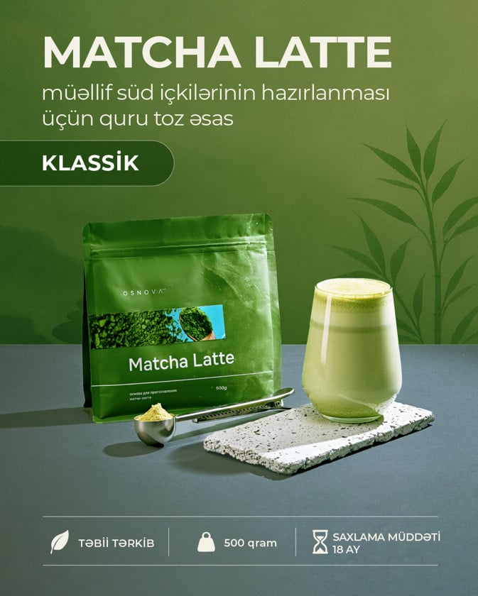 Matcha Latte üçün baza Osnova Tech "Klassik", 500 q