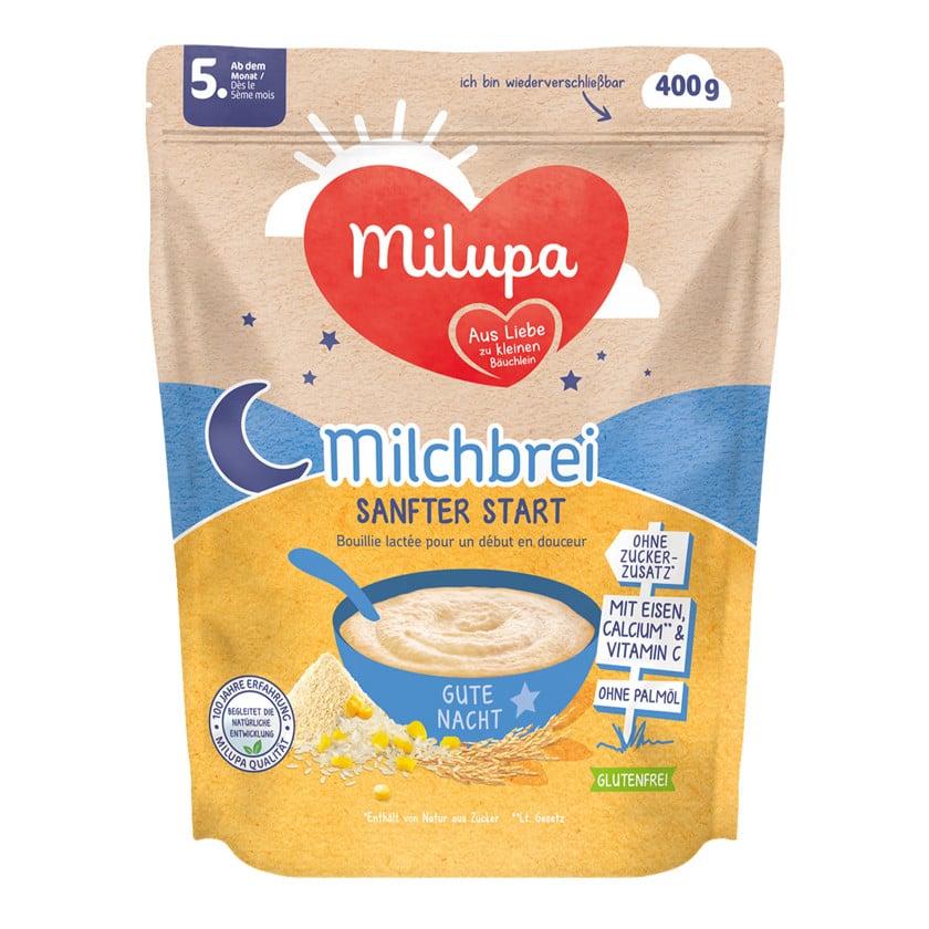 Uşaqlar üçün sıyıq Milupa Milchbrei, 5+ ay, 400 q