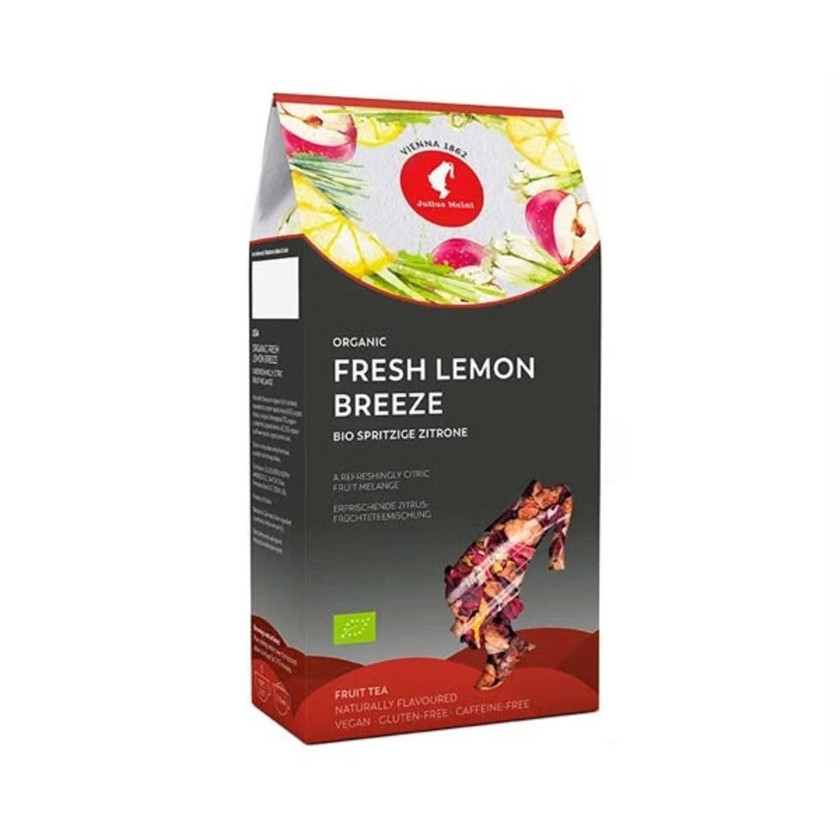 Dəmləmə çayı Julius Meinl Fresh Lemon Breeze, Bitki mənşəli, Meyvəli, Limon, Alma, 250 q