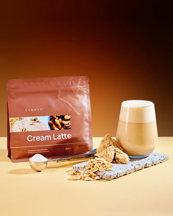Qəhvə hazırlanması üçün toz Osnova Tech Cream Latte Araxis-Halva, 500 q