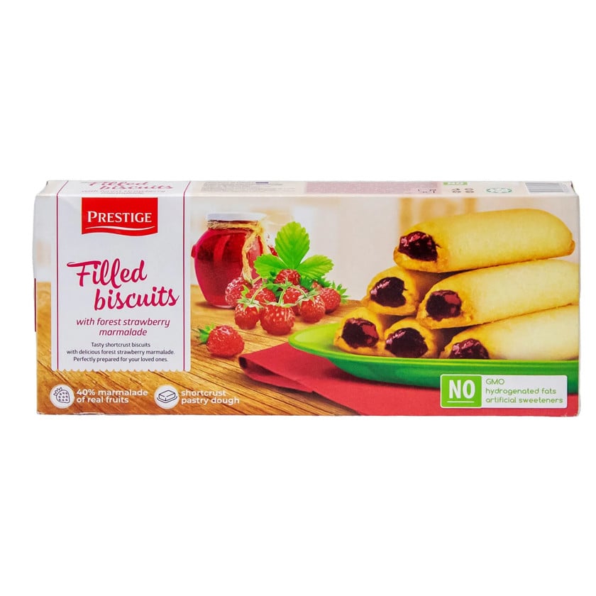 Biskvit Prestige With Forest Strawberry Marmolade, 132 q