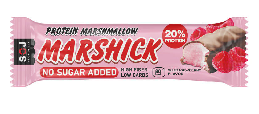 Protein bar SOJ Marshick, şokoladlı, moruqlu, şəkərsiz, 30 q
