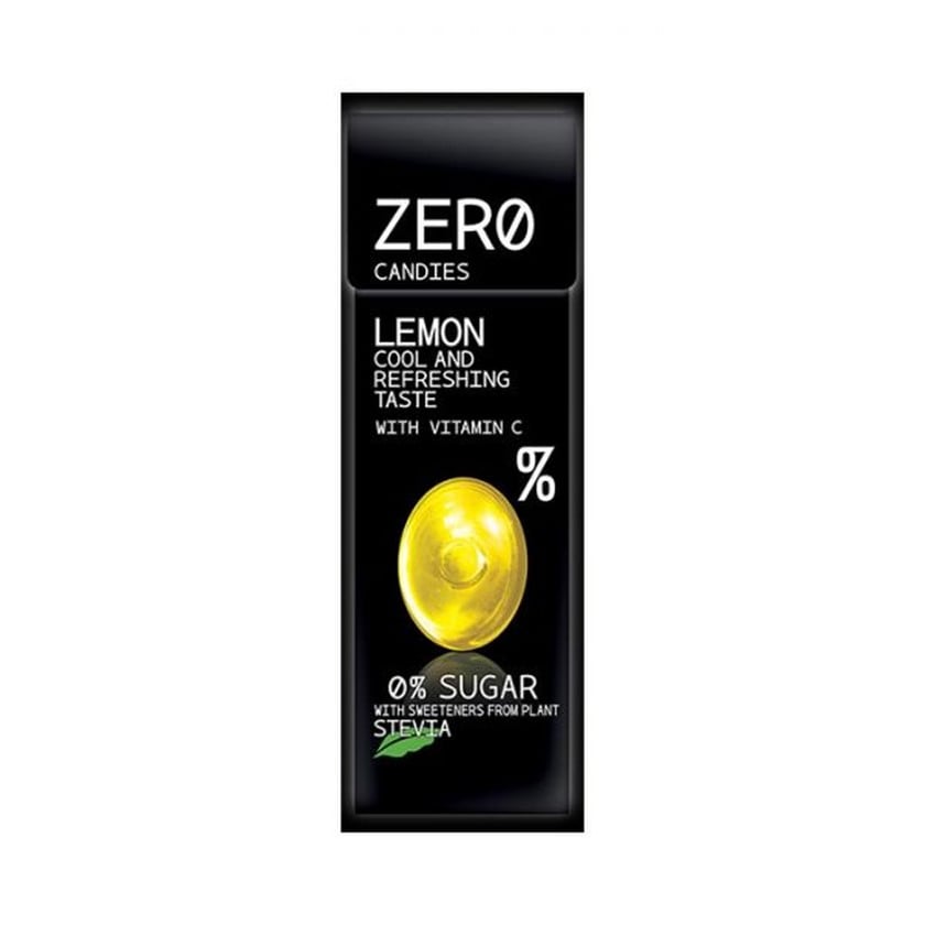 Şəkərsiz konfet Zero, limon, 32 q