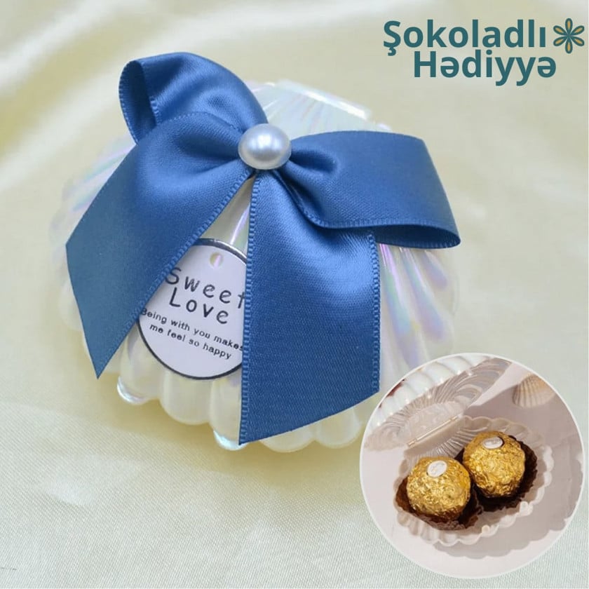 Hədiyyəlik şokolad dəsti Sweet Love, mavi