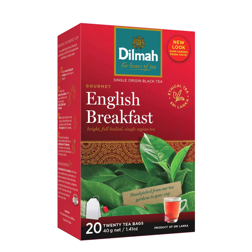 Qara paket çayı Dilmah English Breakfast Tea, 20 əd
