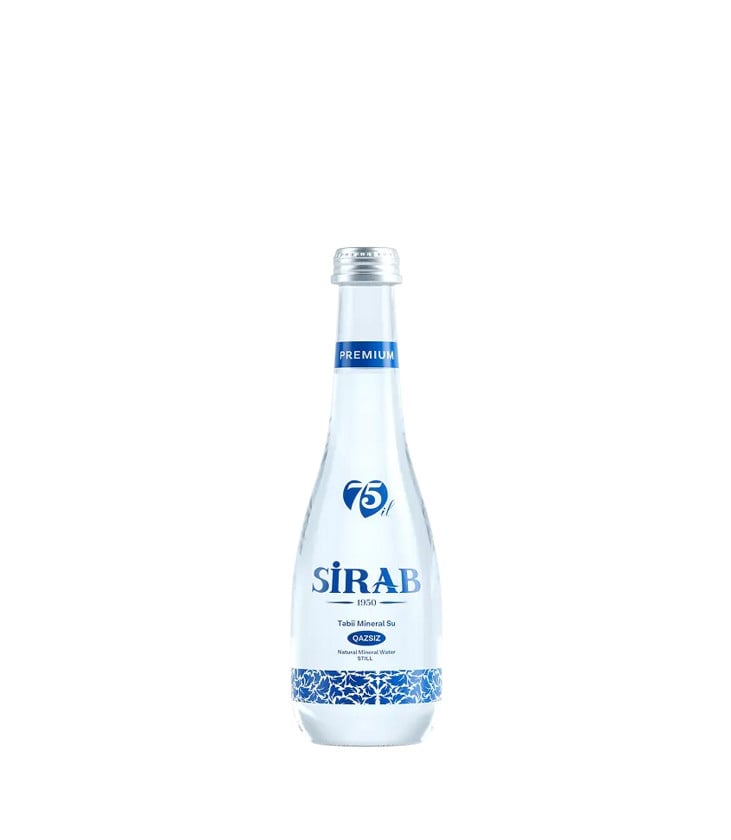 Qazsız mineral su Sirab Premium, 330 ml