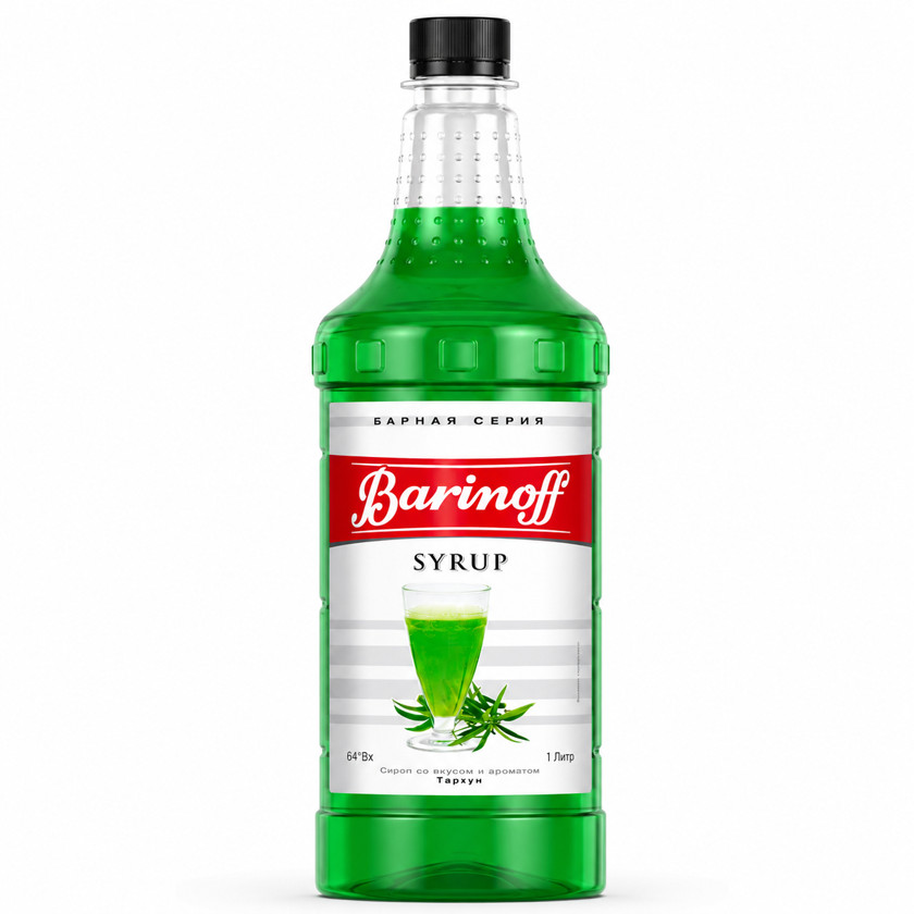 Sirop Barinoff, Tərxun, şüşə butulka, 1000 ml