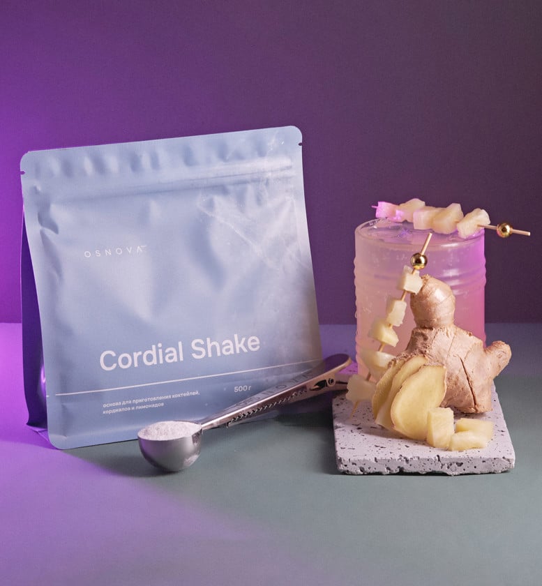 Kokteyl üçün quru baza Osnova Tech Cordial Shake Zəncəfil və Ananas 500 q
