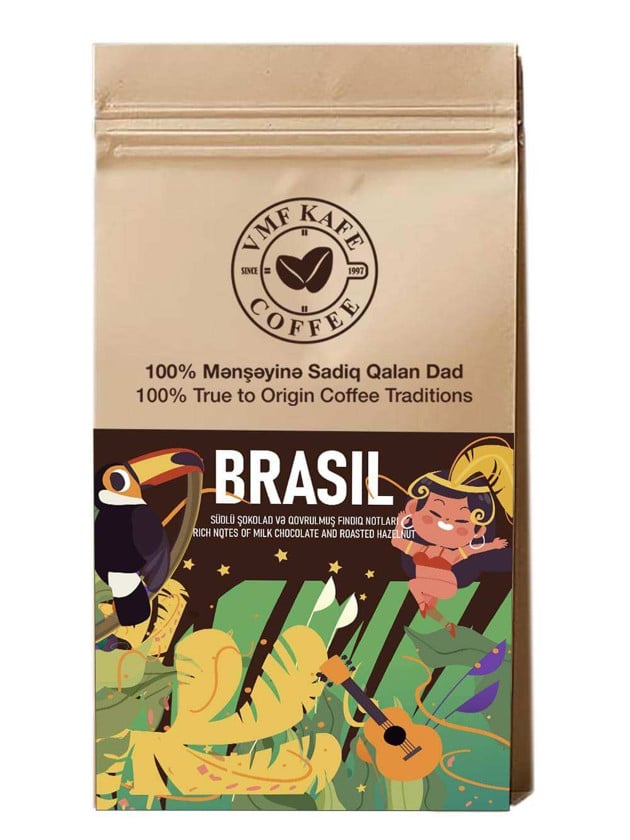 VMF Kafe Brasil Premium, qəhvə dənə, 1000q