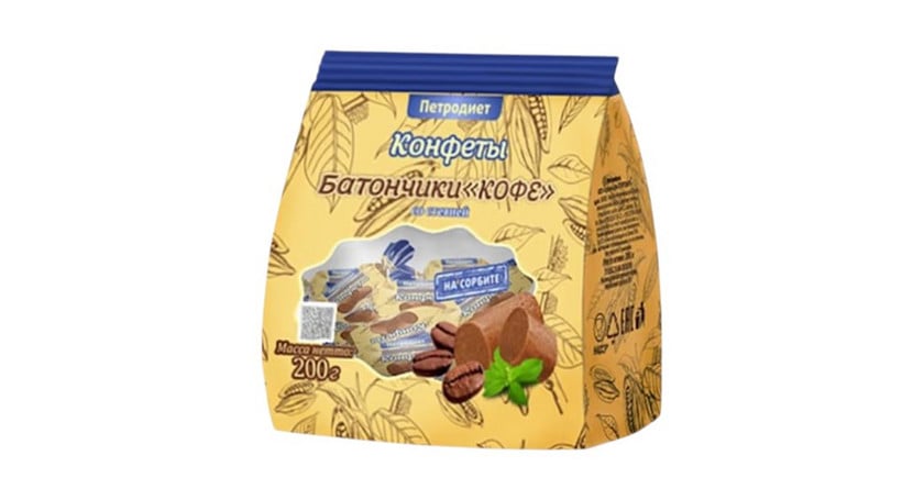 Qəhvəli konfetlər Petrodiet şəkərsiz 200 q
