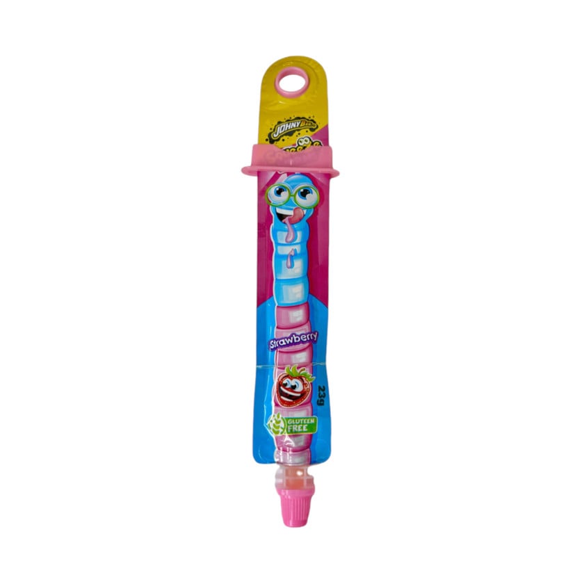 Jele Johny Bee Squeeze Worms Strawberry, 23 q