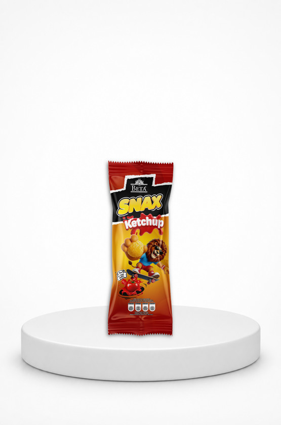 Qarğıdalı cipsi Snax, ketçup, xırçıldayan, 18 q