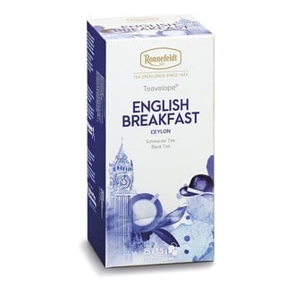 Qara çay paketlənmiş Ronnefeldt Teavelope English Breakfast, 25 əd