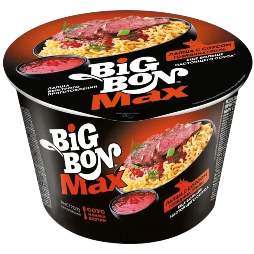 Əriştə Big Bon с соусом говядина гриль, 95 q