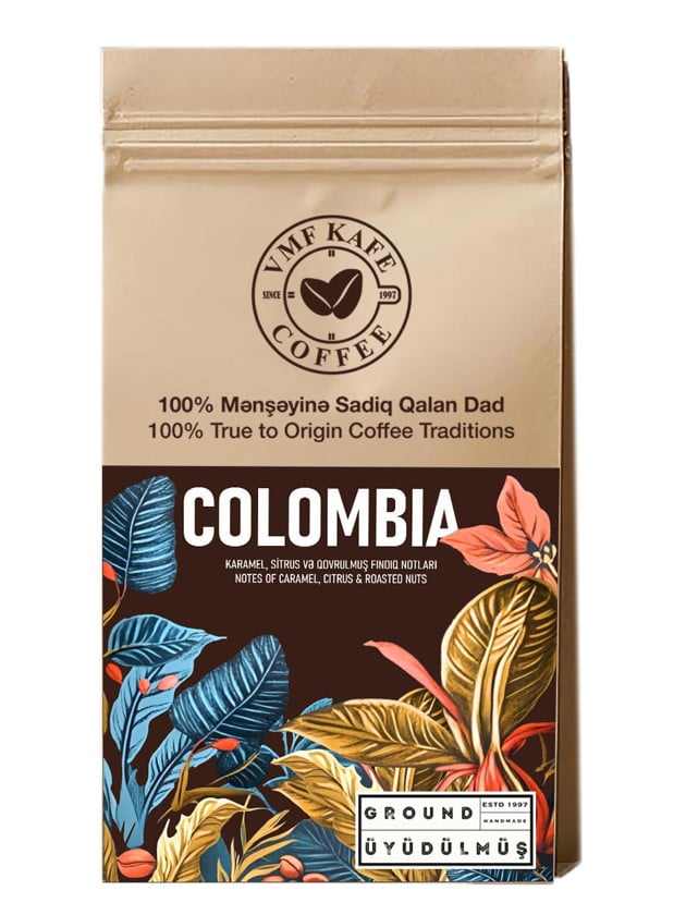 VMF Kafe Colombia Premium, qəhvə üyüdülmüş, 1000 q