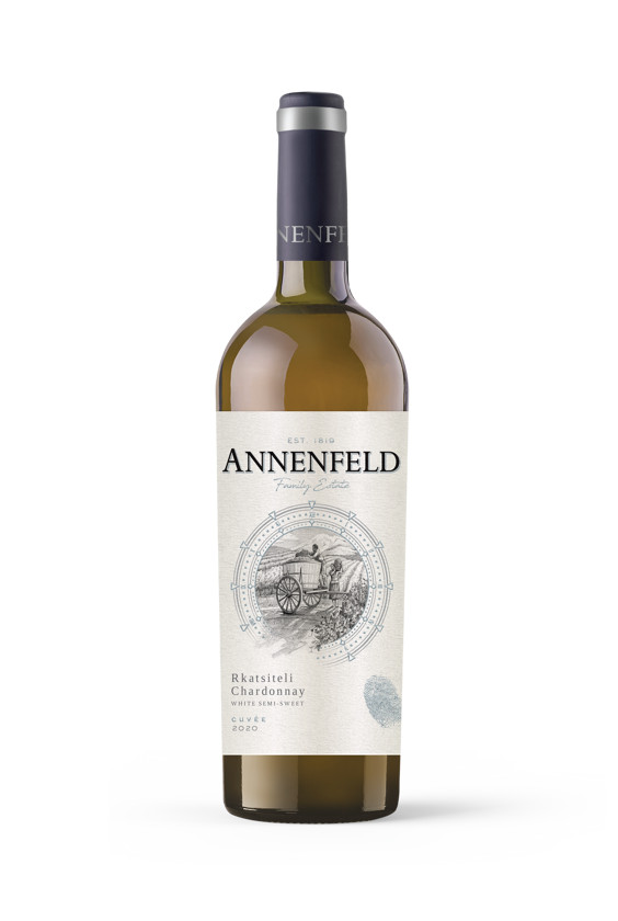 Şərab Annenfeld, Rkatsiteli Chardonnay, 750 ml, ağ, yarı şirin