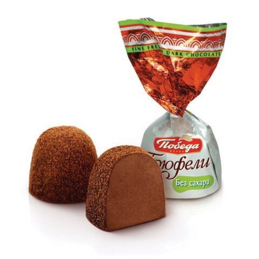 Trüfel konfetlər şəkərsiz Pobeda, 200 q
