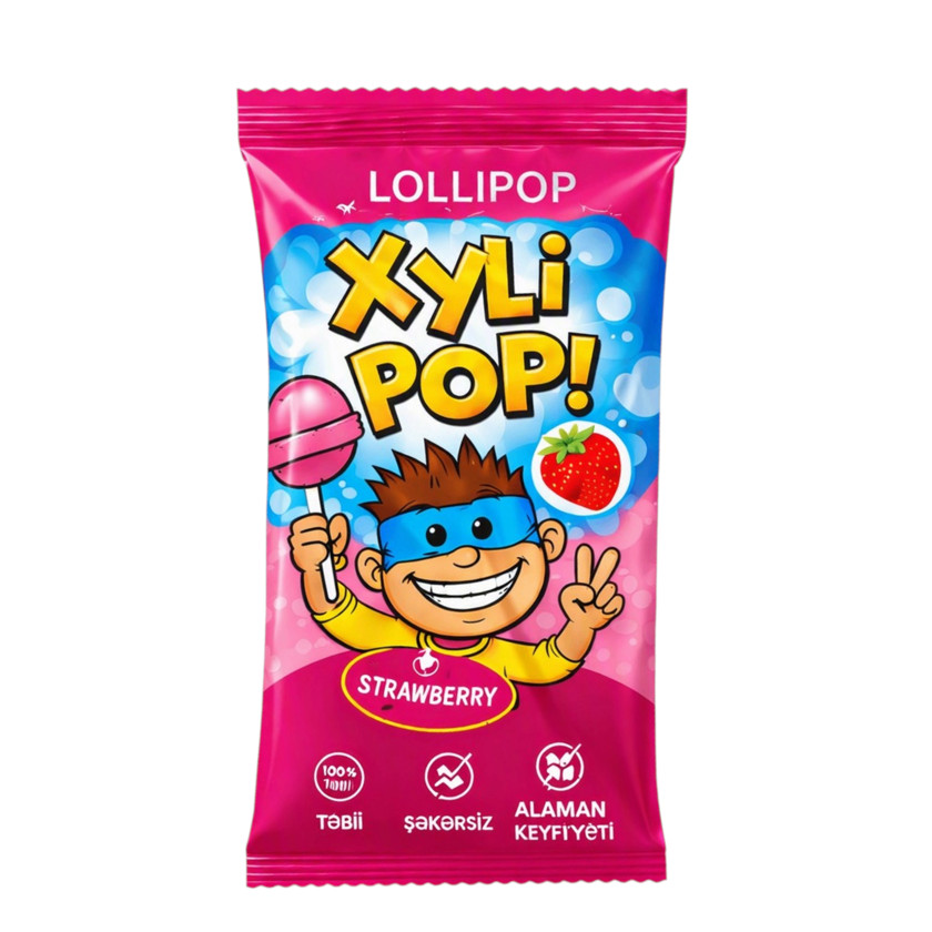 Lollipop Miradent XyliPop Strawberry 6 q