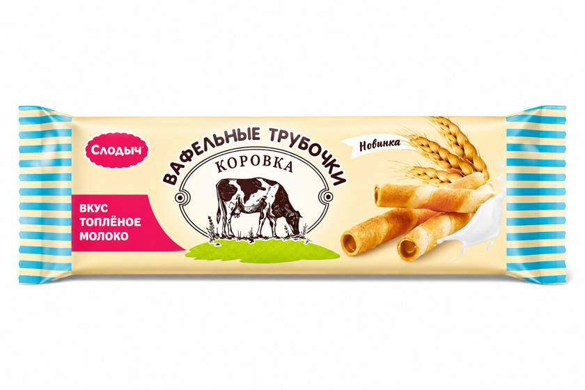 Вафли Слодыч Коровка Топленное молоко, 170 q