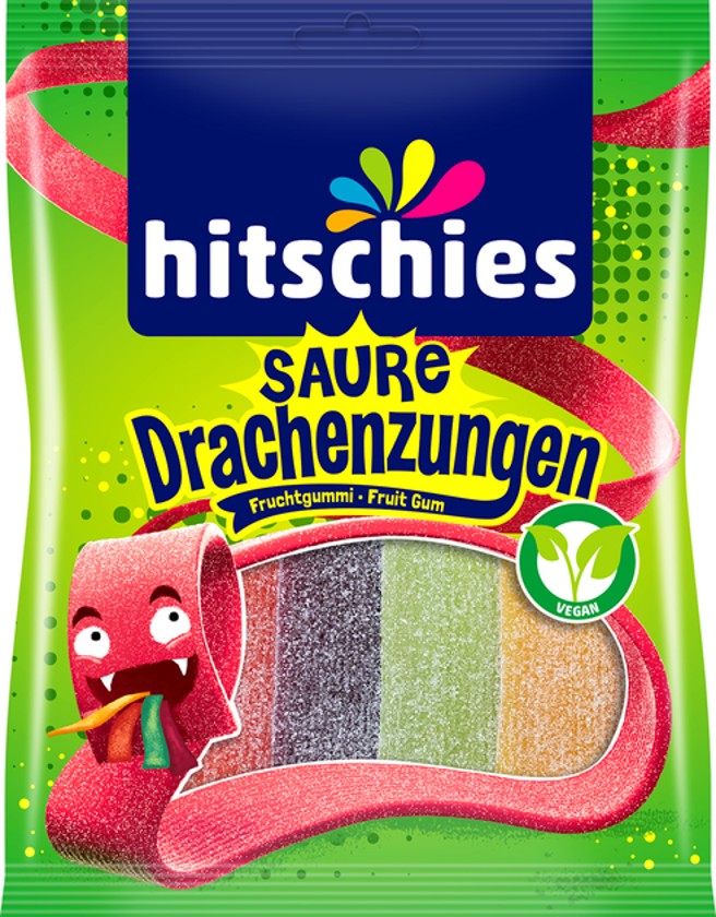 Jele konfetlər Hitschler Saure Drachenzungen 125 q